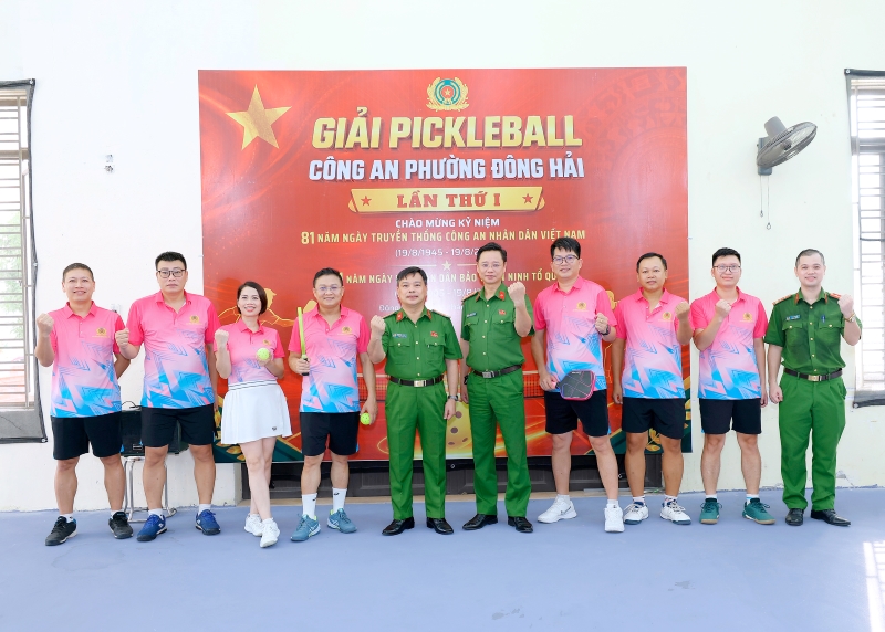 Khai mạc Giải Pickleball Công an phường Đông Hải mở rộng lần thứ nhất